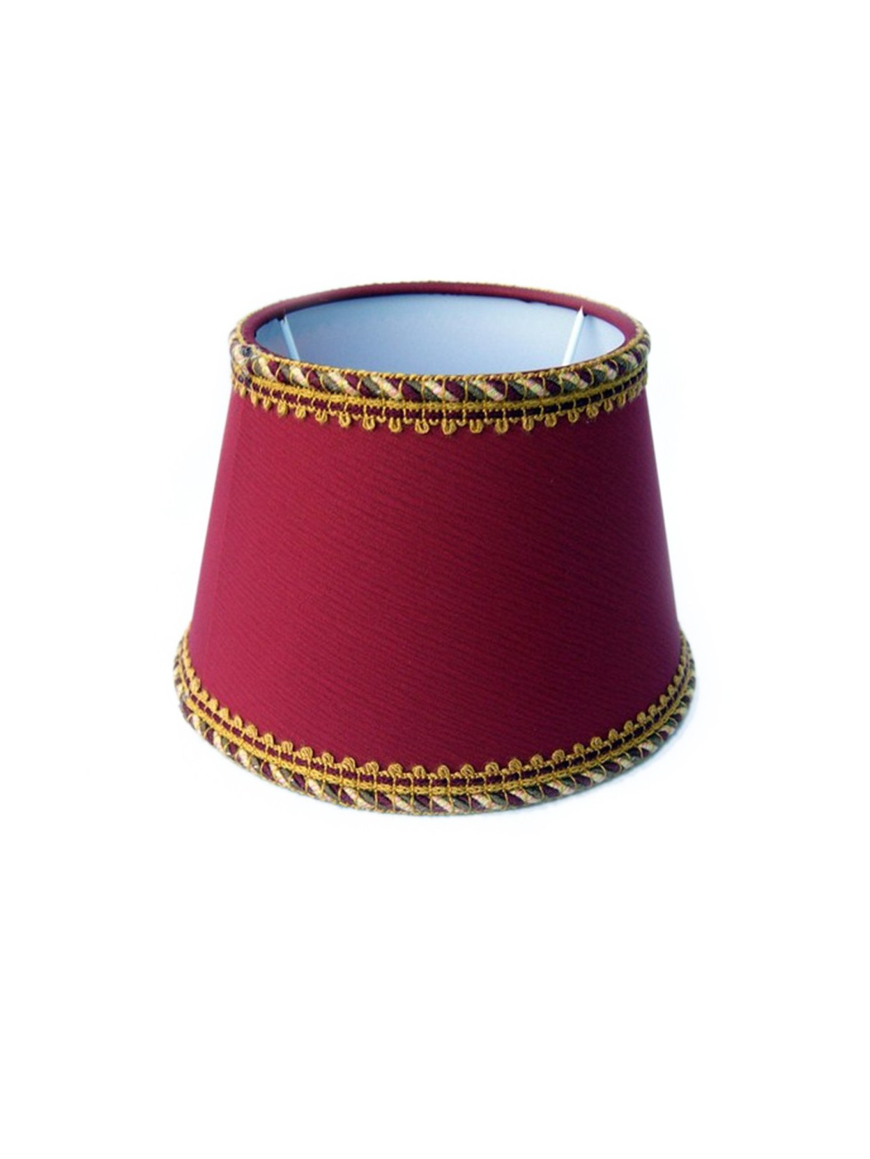 PARALUME IN TESSUTO D.16CM ROSSO-BORDO' PER LAMPADARI APPLIQUES LUMI